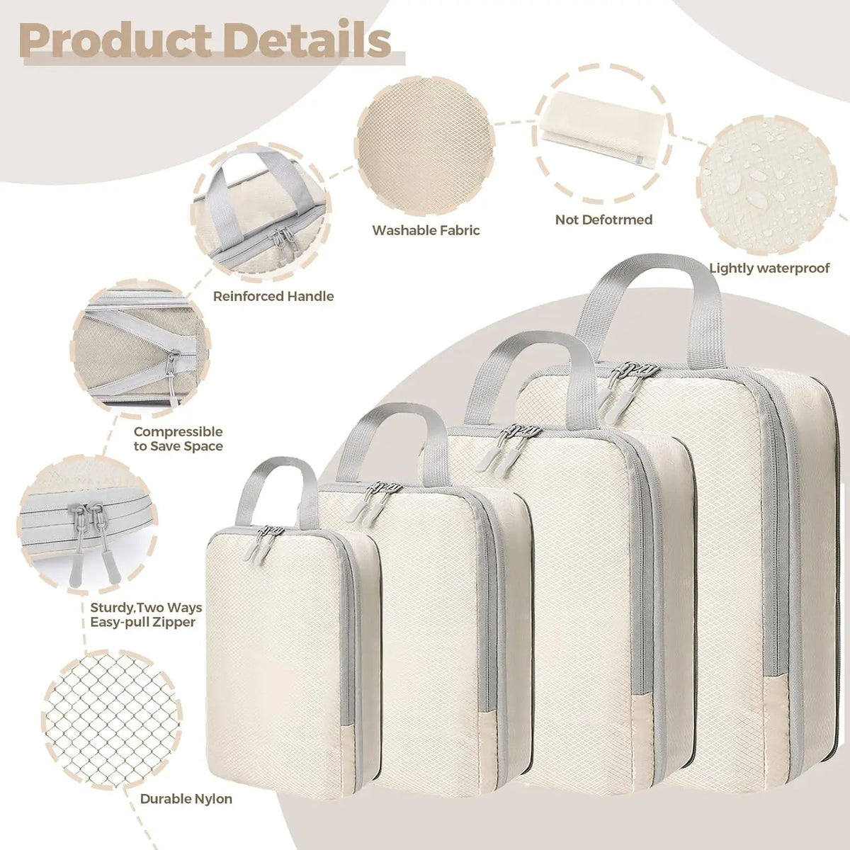 Compression Packing Cubes — 4-Piece Set